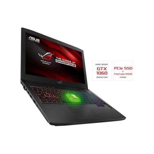 아수스 2018 Premium Asus ROG Strix Edition 17.3 Full HD 120Hz VR Ready Gaming Laptop, Intel Quad-Core i7-7700HQ 16GB DDR4 256GB SSD+1TB HDD 6GB NVIDIA GeForce GTX 1060 RGB Backlit Keyboar