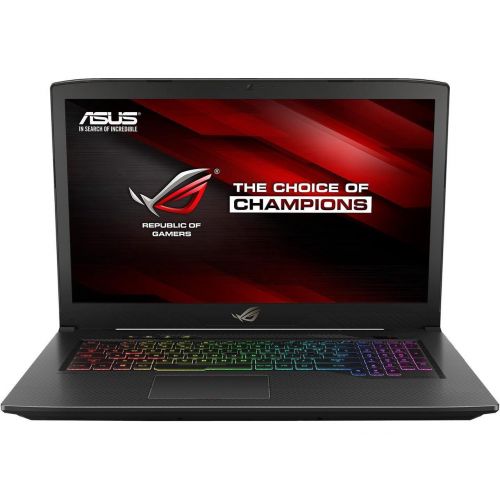 아수스 2018 Premium Asus ROG Strix Edition 17.3 Full HD 120Hz VR Ready Gaming Laptop, Intel Quad-Core i7-7700HQ 16GB DDR4 256GB SSD+1TB HDD 6GB NVIDIA GeForce GTX 1060 RGB Backlit Keyboar