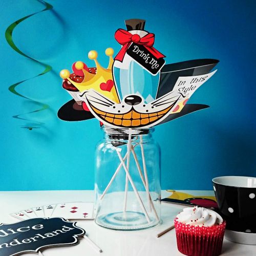  ASVP Shop Alice in Wonderland Party Props - Holding Signs For Mad Hatters Tea Party - Huge Pack - Party Supplies