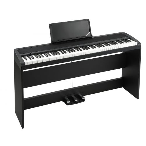  ASavings Korg B1SP 88 Weighted Key Digital Piano with Stand Three Pedal Board and Knox Bench