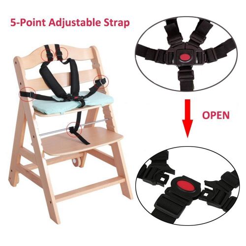  Seat Belt by AT,5/3/2 Point Adjustable for Baby Kid Safe Strap for Stroller High Chair (Include Shoulder Pads & Guarding Pad)