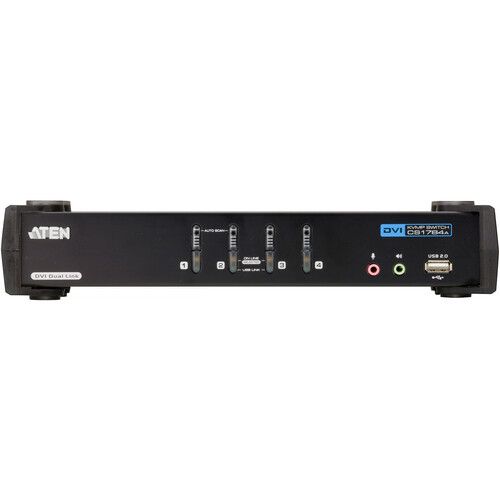 에이텐 ATEN 4-Port USB DVI Dual Link KVMP Switch with 2.1 Surround Sound Audio