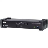 ATEN 4-Port USB 3.0 4K HDMI KVMP Switch with Audio Mixer