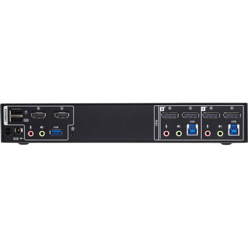 에이텐 ATEN 2-Port 4K DisplayPort Dual-Display Mini-Matrix Boundless KVM Switch