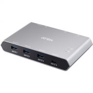 ATEN US3342 4-Port USB 3.2 Gen 2 Sharing Switch with Power Pass-Through