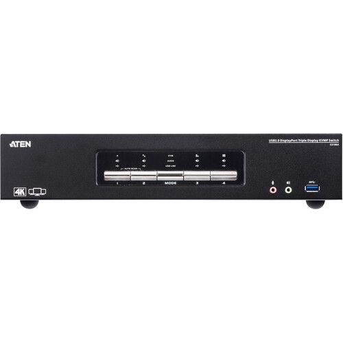 에이텐 ATEN CS1964 4-Port 4K Triple Display KVMP Switch