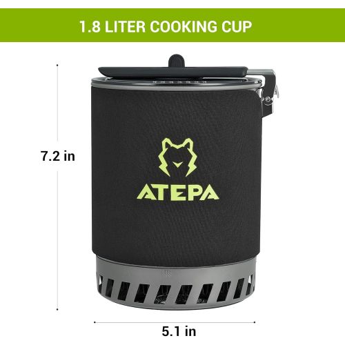  ATEPA Backpacking Camping propane Stove Outdoor Portable Camp Cooking System Ideal for Hiking Hunting Fishing Emergency & Survival