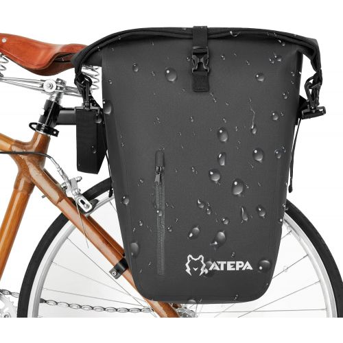  ATEPA Bike Bag Waterproof Bike Pannier-Bike Saddle Bag Rack Bag-Bicycle Cargo Shoulder Bag for Grocery Touring Cycling Accessories