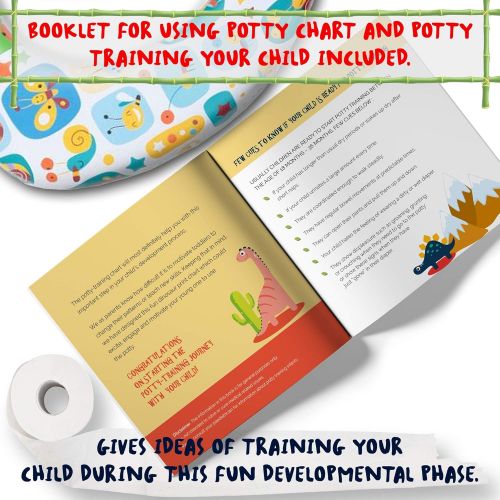  [아마존베스트]ATHENA FUTURES Potty Training Chart for Toddlers  Dinosaur Design - Sticker Chart, 4 Week Reward Chart, Certificate,...