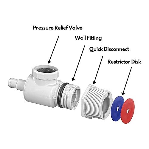  ATIE Pool Cleaner Universal Wall Fitting UWF Connector Assembly 9-100-9001/Wall Fitting Complete EW22 Replacement for Zodiac Polaris 280 380 3900 Sport and Pentair Legend Letro Platinum Pool Cleaners