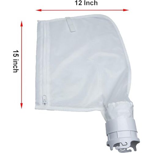  ATIE Pool Cleaner Fine Mesh Bag with Zipper Enclosure, Compatible with Pentair Kreepy Krauly Legend, Platinum, Letro Pool Cleaners Debris Bag 360002 and EU16 Bag (2 Pack)