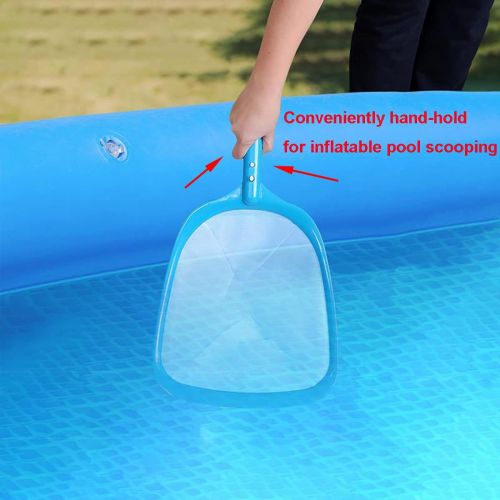  ATIE Pool Spa Leaf Skimmer Net with White Ultra Fine Mesh with 4 Deep Pocket Great for Removing Leaves & Debris in In-Ground Pool Spa and Above Ground Pool, Inflatable Pool, Hot Tu