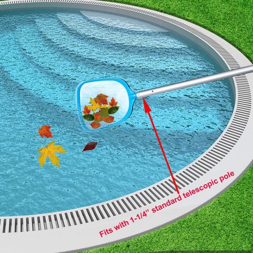  ATIE Pool Spa Leaf Skimmer Net with White Ultra Fine Mesh with 4 Deep Pocket Great for Removing Leaves & Debris in In-Ground Pool Spa and Above Ground Pool, Inflatable Pool, Hot Tu