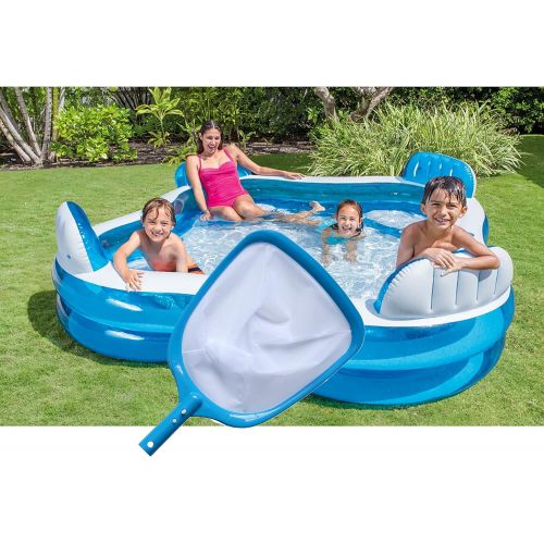  ATIE Pool Spa Leaf Skimmer Net with White Ultra Fine Mesh with 4 Deep Pocket Great for Removing Leaves & Debris in In-Ground Pool Spa and Above Ground Pool, Inflatable Pool, Hot Tu