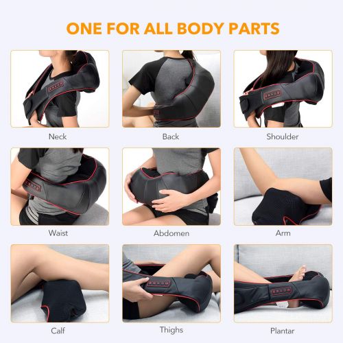  Electric Massager, ATMOKO Neck Massager with Heating & Vibration Function, for Shoulders, Neck, Back, Waist, Legs, Arms, Soles, Relieve Muscle Pain