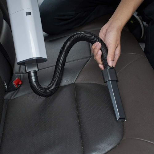 ATMOMO Wireless Car Vacuum Cleaner 120W Powerful Lightweight Wet Dry Handheld Vacuum Cordless for Home and Car Cleaning (White)