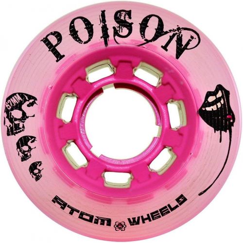  ATOM Poison Savant Skate Wheels for Perfect Speed and Control, 84A 59mm x 38mm, Pink, Blue, Purple, Black, Green, 4 or 8 Pack