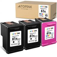 ATOPINK Remanufactured Ink Cartridge Replacement for HP 61XL 61 XL (2 Black, 1 Tri-Color) Work with DeskJet 2540 3050 3000 1000 1512 OfficeJet 2622 4635 4630 2620 Envy 4500 5530 45