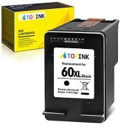 ATOPINK Remanufactured Ink Cartridge Replacement for HP 60XL 60 XL (1 Black) Work with Envy 120 110 100 114 Photosmart C4700 C4795 C4600 D110a DeskJet D2530 F4480 F4280 F4235 F4580