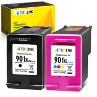 ATOPINK Remanufactured Ink Cartridge Replacement for HP 901 XL 901XL (Black Tri-Color) Work with OfficeJet J4550 J4680 J4680c 4500 J4580 J4540 G510a G510b G510g G510h G510n J4500 J