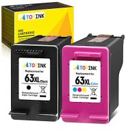 ATOPINK Remanufactured Ink Cartridge Replacement for HP 63 XL 63XL (Black Tri-Color) Work with OfficeJet 5255 3830 4650 4652 5258 DeskJet 1112 1110 2130 3630 3632 3634 Envy 4520 45