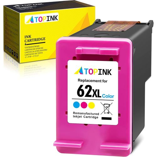  ATOPINK Remanufactured Ink Cartridge Replacement for HP 62XL 62 XL (1 Tri-Color) Work with Envy 5540 7640 5661 5640 5660 5542 5642 5643 5661 7643 7645 OfficeJet 5740 250 200 5741 8
