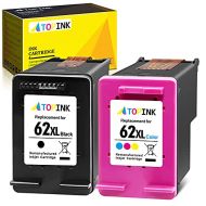 ATOPINK Remanufactured Ink Cartridge Replacement for HP 62 XL 62XL (Black Tri-Color) Work with Envy 5640 5660 5540 7640 5661 5642 5542 5643 5661 7643 7645 OfficeJet 5740 250 200 57