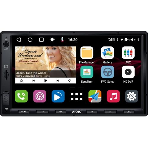  [New] ATOTO S8 Standard 7 inch Double-DIN Car Stereo Android in-Dash Navigation, Wireless CarPlay & Android Auto, USB Tethering, 2 Bluetooth, HD Rearview with LRV, IPS Display, SCV