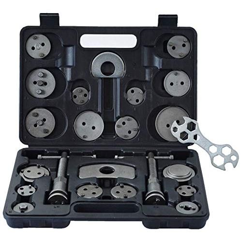  ATP 23pcs Heavy Duty Disc Brake Caliper Tool Set and Wind Back Kit for Brake Pad Replacement Fits Most American, European, Japanese Makes/Models