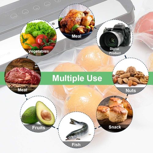  ATSAMFR 4mil 100 Plus Gallon Size11x20Inch Vacuum Sealer Food Saver Bags with BPA Free,Heavy Duty,Great for Vac storage or Sous Vide Cooking