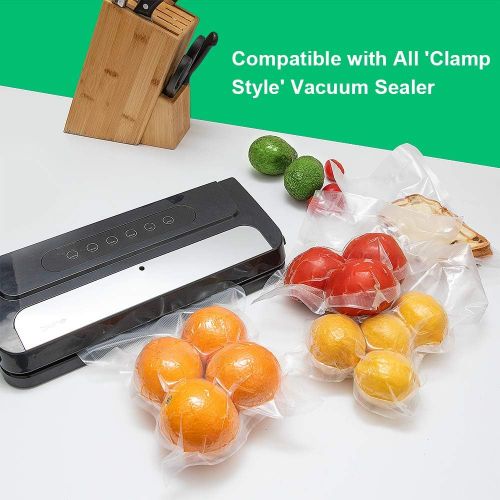  ATSAMFR (Total 200Feet)11x50 Rolls 4 Pack Vacuum Sealer Food Saver Bags Rolls with BPA Free,Heavy Duty,Great for Vac storage or Sous Vide Cooking