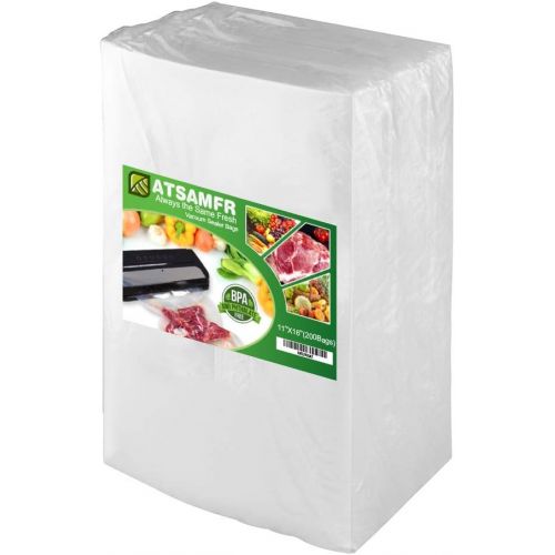  ATSAMFR 200 Count Gallon11x16Inch Vacuum Sealer Food Saver Bags with BPA Free,Heavy Duty,Great for Vac storage or Sous Vide Cooking
