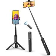 ATUMTEK Selfie Stick Tripod, Extendable 3 in 1 Aluminum Bluetooth Selfie Stick with Wireless Remote and Tripod Stand for iPhone 13/13 Pro/12/11/11 Pro/XS Max/XS/XR/X/8/7, Samsung Smartphones, Black