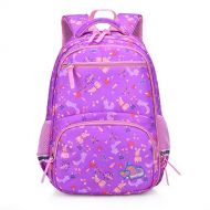 ATUPEIY Girls School Backpack Cute Bookbags for Teens Waterproof Lightweight Reflective Backpacks (Purple)