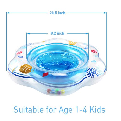  ATYMD Baby Swimming Float Inflatable with Double Airbag Swim Float Swimming Ring Pool Swim Training Aid for Infant Toddlers Kids of 3-48 Months