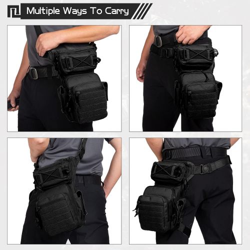  ATZB Drop Leg Bag for Men Women Military Tactical Thigh Pack Pouch Multifunctional Tactical Package Outdoor Hiking Thigh Bag