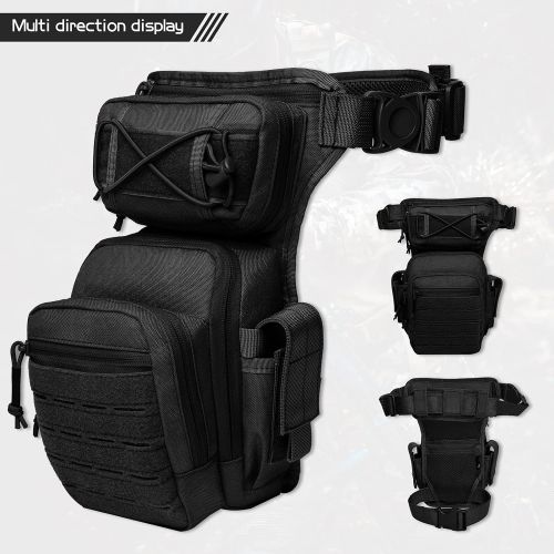  ATZB Drop Leg Bag for Men Women Military Tactical Thigh Pack Pouch Multifunctional Tactical Package Outdoor Hiking Thigh Bag