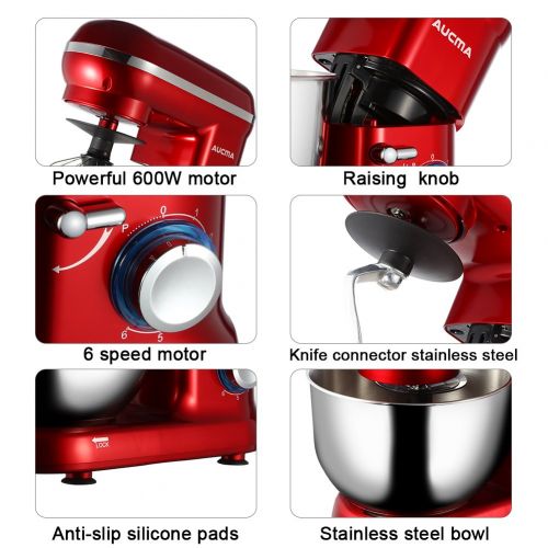  AUCMA Aucma stm2 Stand Mixer Kitchen & Dining, 15.16 x 8.78 x 12.56 inches, Red