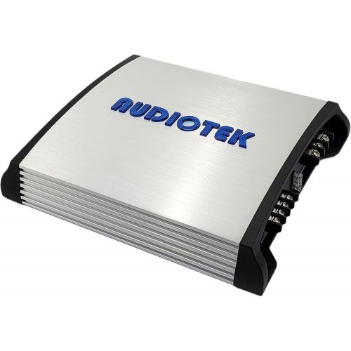  Audiotek AT2400S 2 Channel Stereo Car Amplifier - 2400 Watts, 2 Ohm Stable, LED Indicator, Full Range, Bass Knob Included, Great for Speakers and Subwoofers