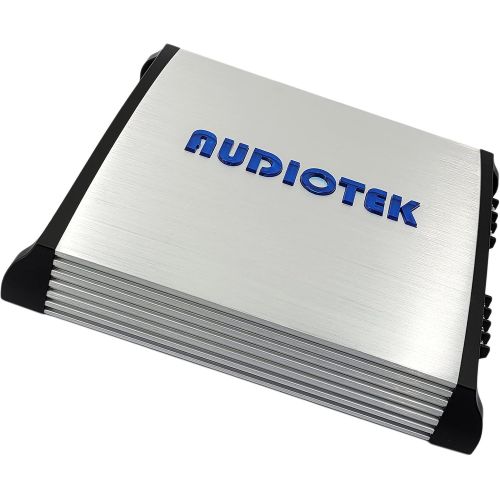  Audiotek AT2400S 2 Channel Stereo Car Amplifier - 2400 Watts, 2 Ohm Stable, LED Indicator, Full Range, Bass Knob Included, Great for Speakers and Subwoofers