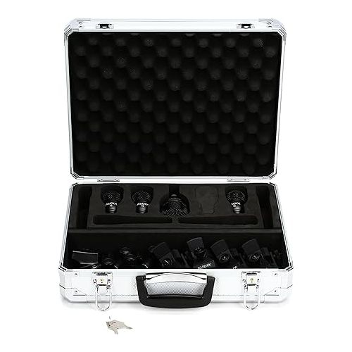  AUDIX FP5 Fusion Series 5-piece Drum Mic Kit for Kick, Snare, and Toms with Travel Case - Black