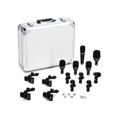  Audix FP5 Fusion Series 5-piece Drum Mic Kit for Kick, Snare, and Toms with Travel Case - Black