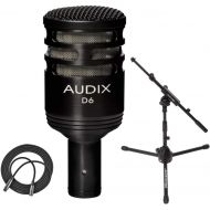 [아마존베스트]Audix D6 Dynamic Microphone, Cardioid + Ultimate Support Low Profile Microphone Stand With Telescoping Boom + XLR Mic Cable