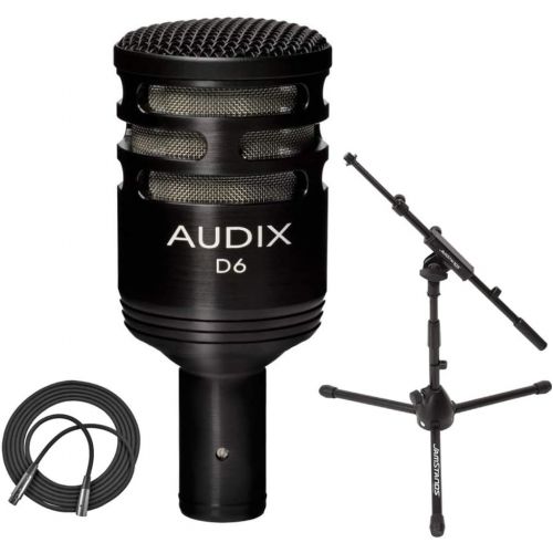  [아마존베스트]Audix D6 Dynamic Microphone, Cardioid + Ultimate Support Low Profile Microphone Stand With Telescoping Boom + XLR Mic Cable