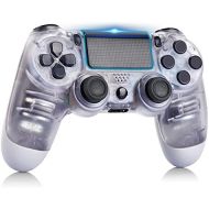 AUGEX Remote Compatible for P-4 Controller, Wireless Controller Work with P-4,with Stereo Headset Jack/Touch Pad Control,Compatible with P-4/Slim/Pro Console (EWhite)