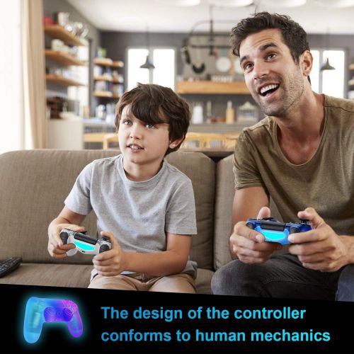  AUGEX Remote Compatible for P-4 Controller, Wireless Controller Work with P-4,with Stereo Headset Jack/Touch Pad Control,Compatible with P-4/Slim/Pro Console (EWhite)
