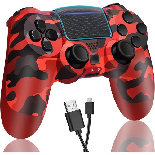  [아마존베스트]AUGEX Game Controller for PS4,Wireless Controller for Playstation 4 with Dual Vibration Game Joystick (Navy Blue)