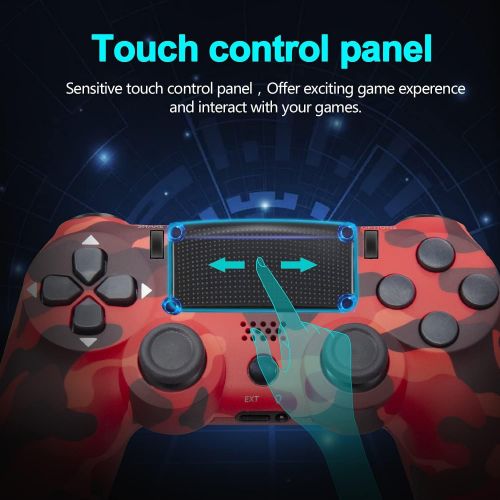  [아마존베스트]AUGEX Game Controller for PS4,Wireless Controller for Playstation 4 with Dual Vibration Game Joystick (Navy Blue)