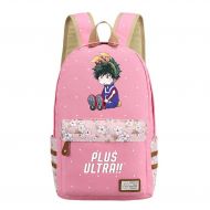 AUGYUESS My Hero Academia Anime Cosplay School Bag Daypack Shoulder Bag Bookbag Backpack (Pink 1)