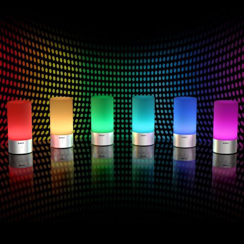  [아마존 핫딜]  [아마존핫딜]AUKEY Table Lamp, Touch Sensor Bedside Lamps + Dimmable Warm White Light & Color Changing RGB for Bedrooms